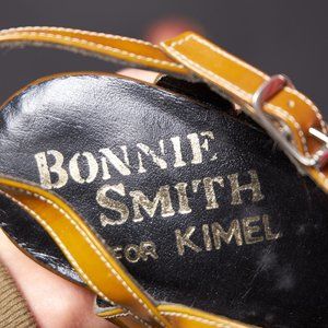 1970s Color Block Bonnie Smith Shoes Wedges